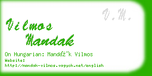 vilmos mandak business card